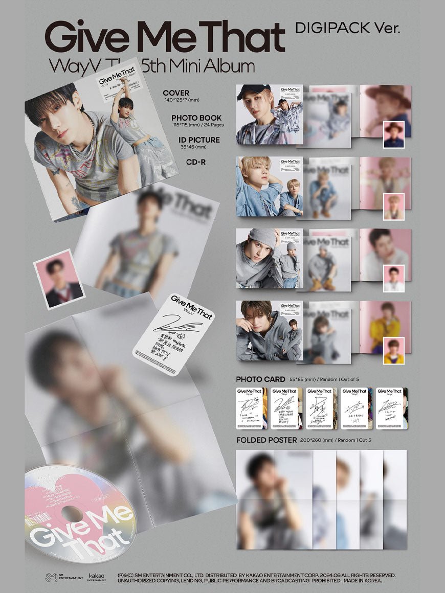 WayV - Give Me That (5th Mini Album) (Digipack Ver.) - Seoul - Mate