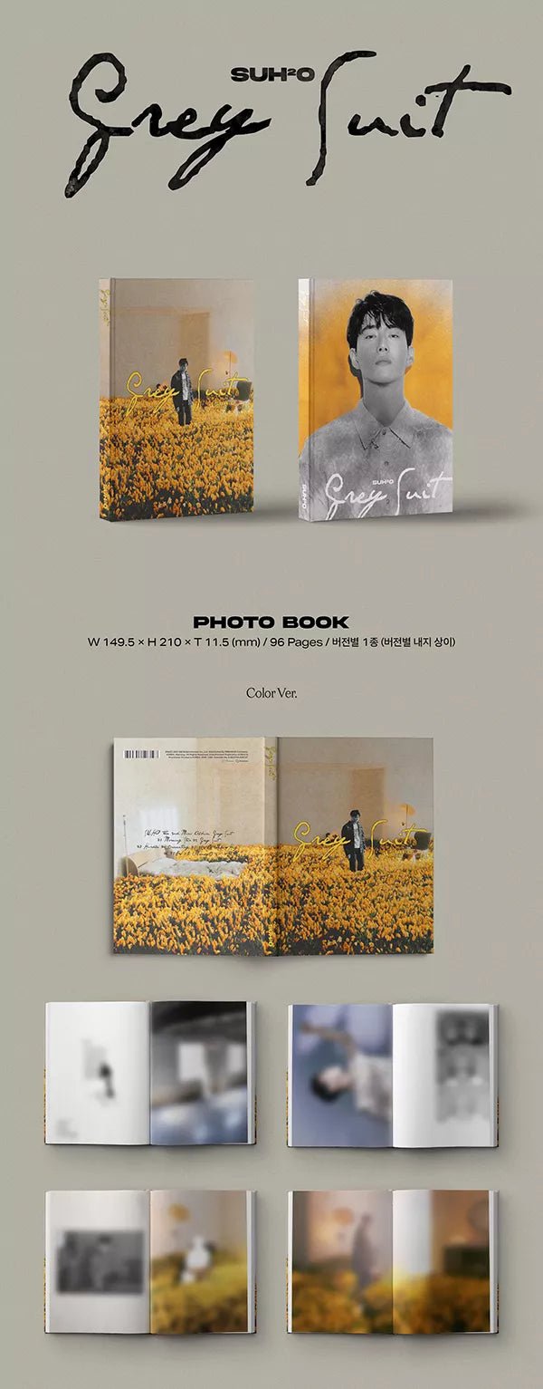 EXO Suho - Grey Suit (2nd Mini-Album)#version_photobook-color-ver
