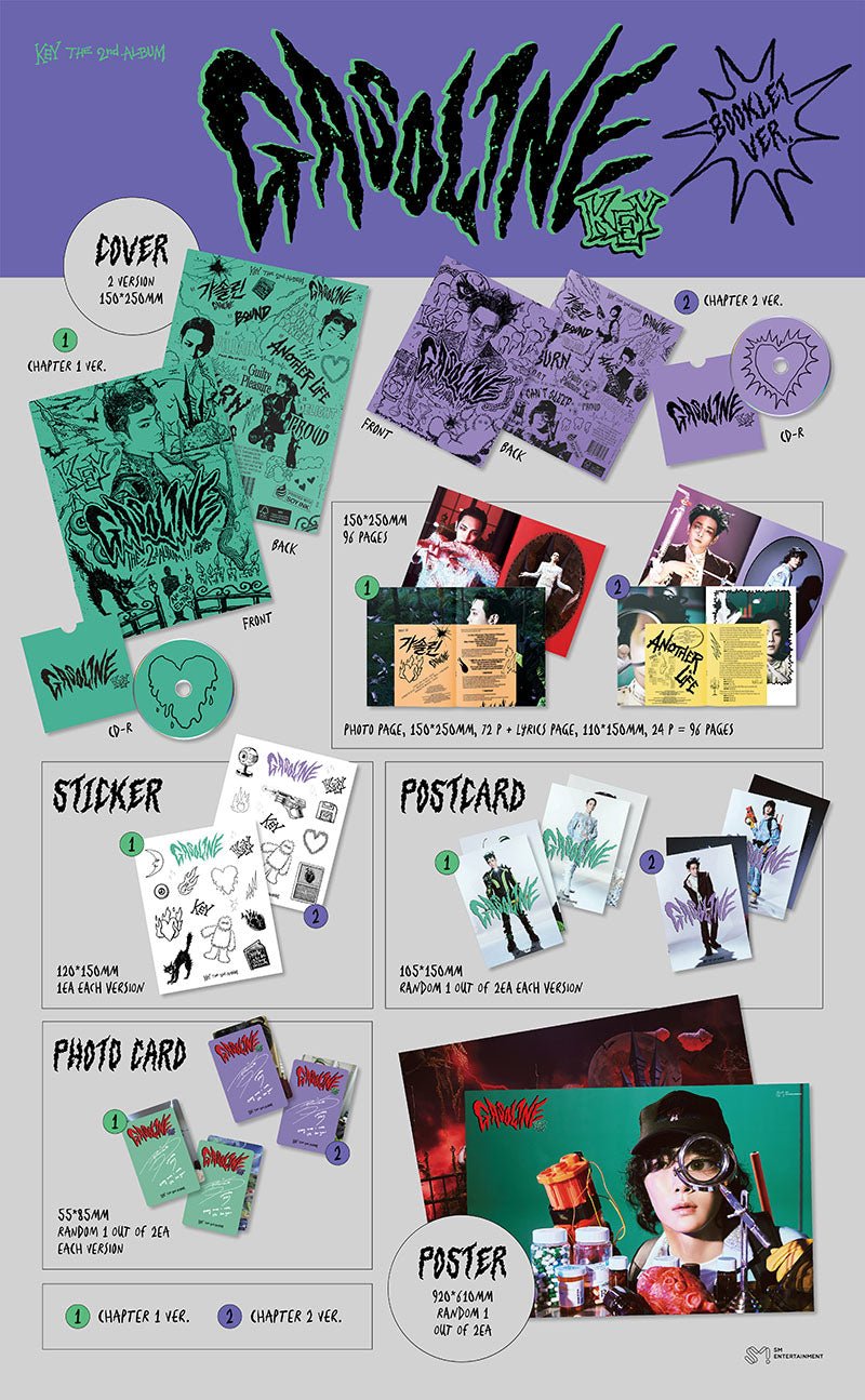 KEY - GASOLINE The 2nd Album (Booklet Ver.)
