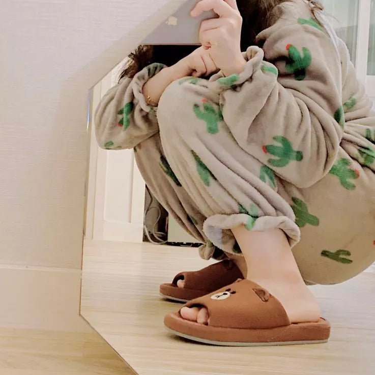 LINE FRIENDS - Brown & Friends Hausschuhe (Slippers) - Seoul-Mate