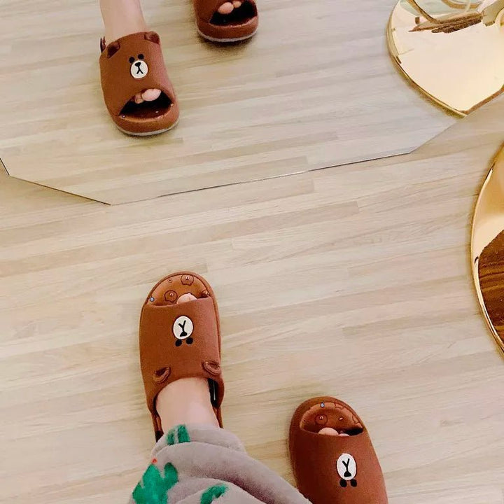 LINE FRIENDS - Brown & Friends Hausschuhe (Slippers) - Seoul-Mate