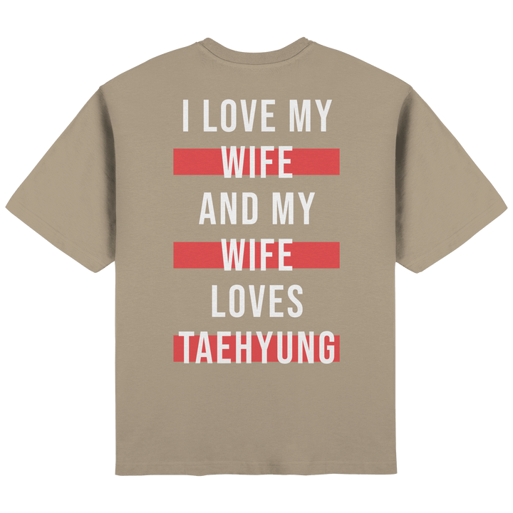 BTS - «I Love My Wife and My Wife Loves BTS» Oversized T-Shirt - SeoulMate