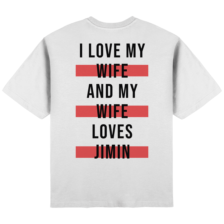 BTS - «I Love My Wife and My Wife Loves BTS» Oversized T-Shirt - SeoulMate