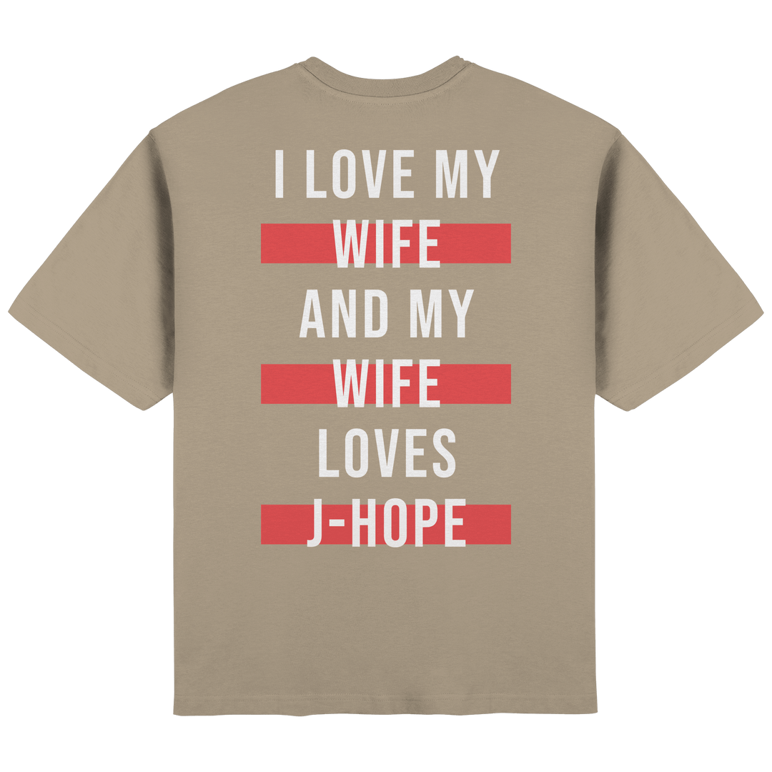 BTS - «I Love My Wife and My Wife Loves BTS» Oversized T-Shirt - SeoulMate
