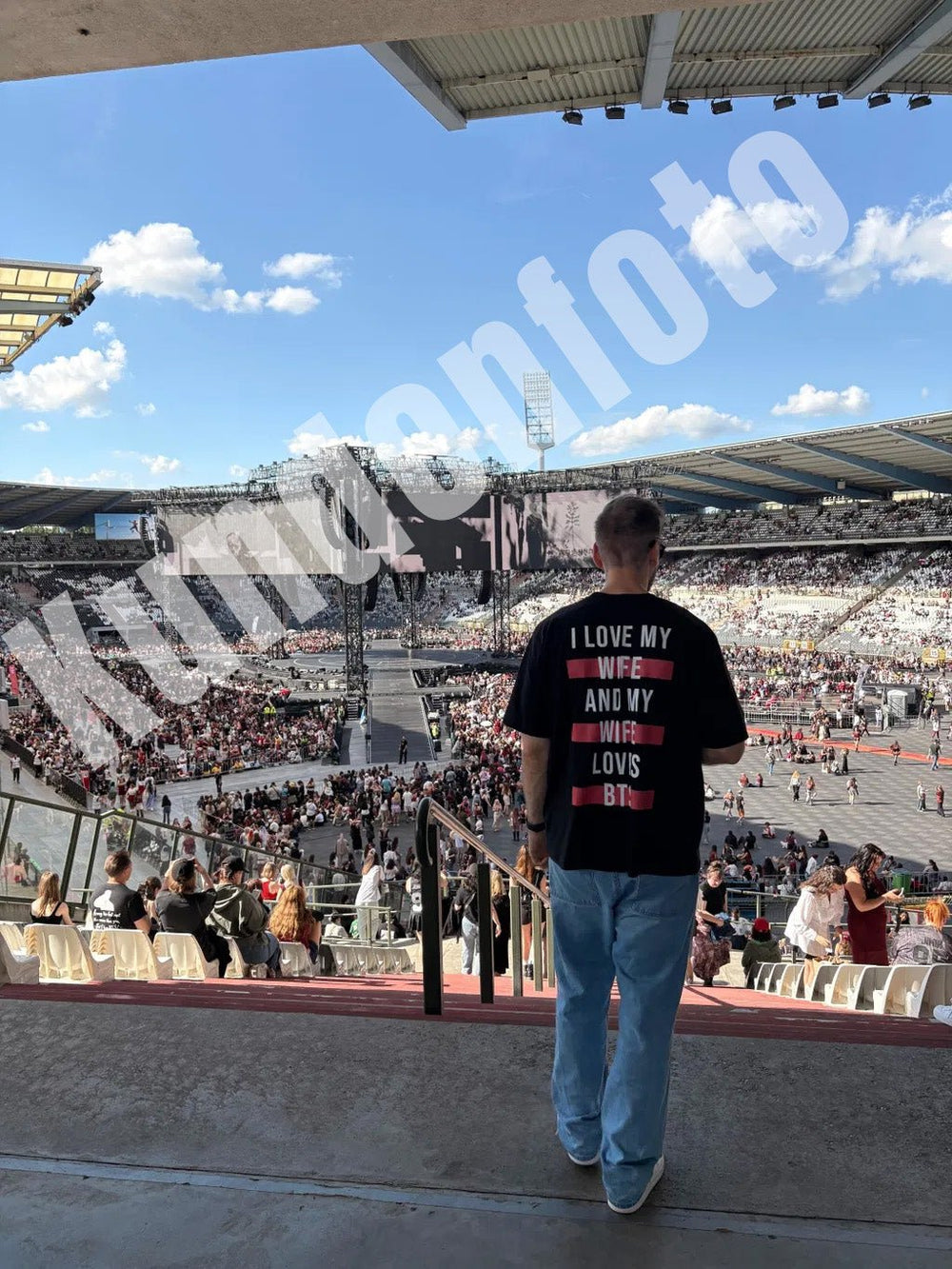 BTS - «I Love My Wife and My Wife Loves BTS» Oversized T-Shirt - SeoulMate