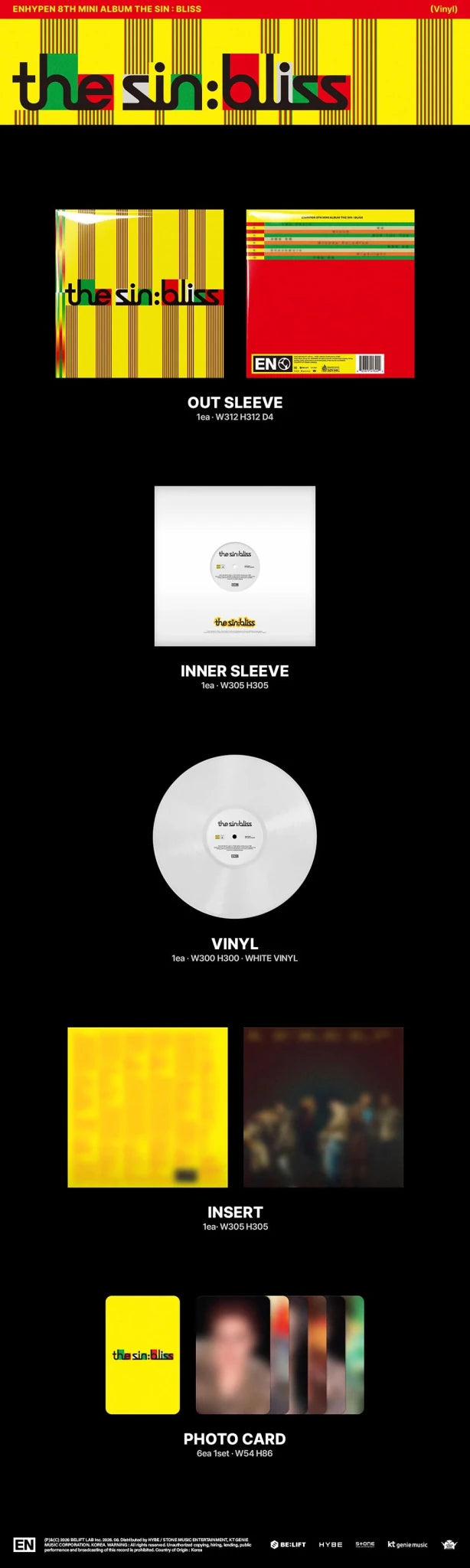 ENHYPEN - THE SIN : BLISS (Vinyl) - SeoulMate