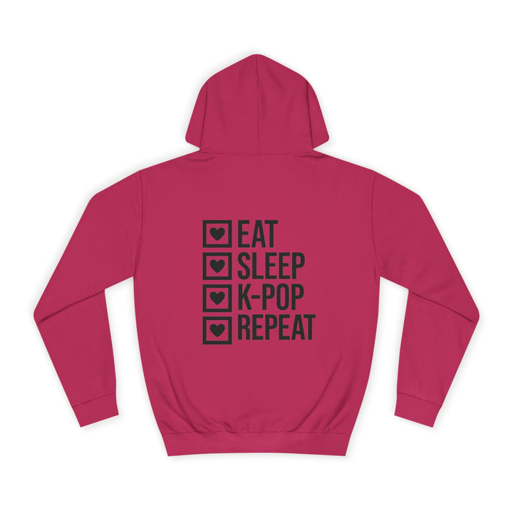 K-Pop Fan Hoodie "Eat, Sleep, K-Pop, Repeat" - Kapuzenpullover für K-Pop-Fans - SeoulMate