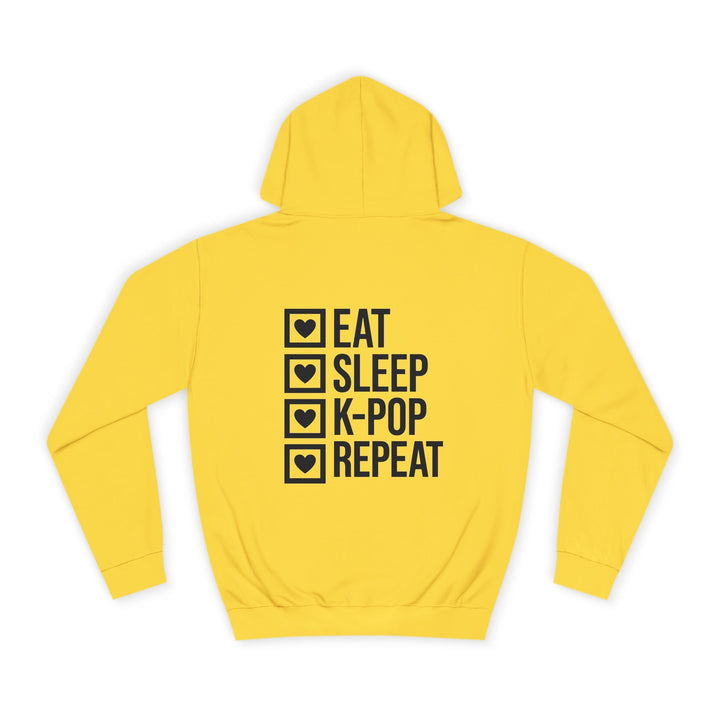 K-Pop Fan Hoodie "Eat, Sleep, K-Pop, Repeat" - Kapuzenpullover für K-Pop-Fans - SeoulMate