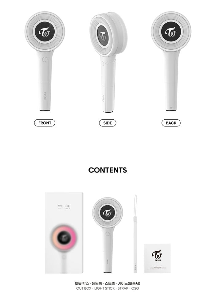 【美品・即日発送】TWICE LIGHT STICK &quot;CANDYBONG ∞ TWICE OFFICIAL LIGHT STICK [CANDYBONG ∞/INFINITY] w/ Strap