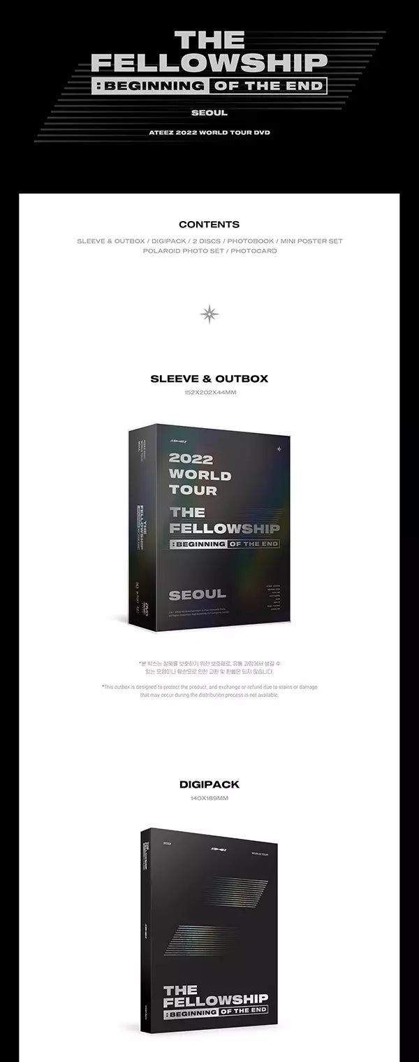 ATEEZ - The Fellowship: Beginning of the End Seoul DVD (2022 World 