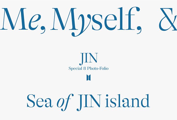 BTS Photo-Folio Me Myself and Jin 'Sea of JIN 2024 Island' Full Set