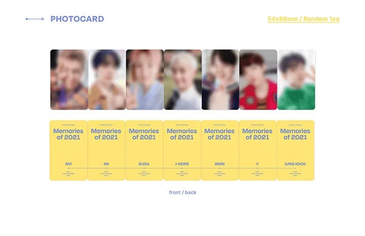 防弾少年団(BTS) - BTS Memories2021 Blu-ray JIMINトレカ 防弾少年団(BTS) - BTS Memories 2021 BluRay トレカ ジミン