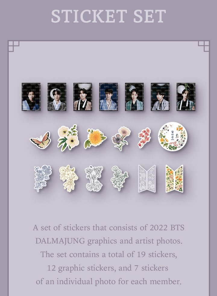 BTS DALMAJUNG 2022 ピンバッジ ダルマジュン BTS Dalmajung 2022 Chuseok Special Commemorative Photo Card