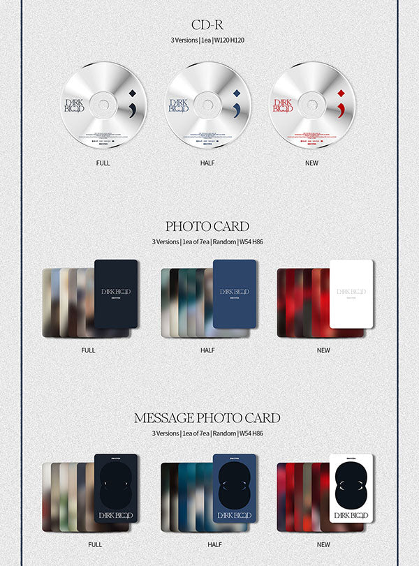 ENHYPEN - 4th Mini Album DARK BLOOD CD (HALF Ver.) - Edizione Limitata Con Photo Card Random - Foto 10