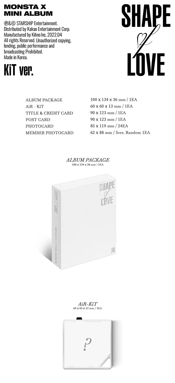 MONSTA X - 11th Mini Album 'SHAPE of LOVE' (Concept Photos - Everything  Ver.) : r/kpop