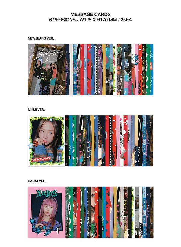 Newjeans OMG Message Card ver shops Set